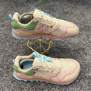Altra Lone Peak 7 Trail Running Women's Shoes Size 11 Shoes Beige/Blue 508703